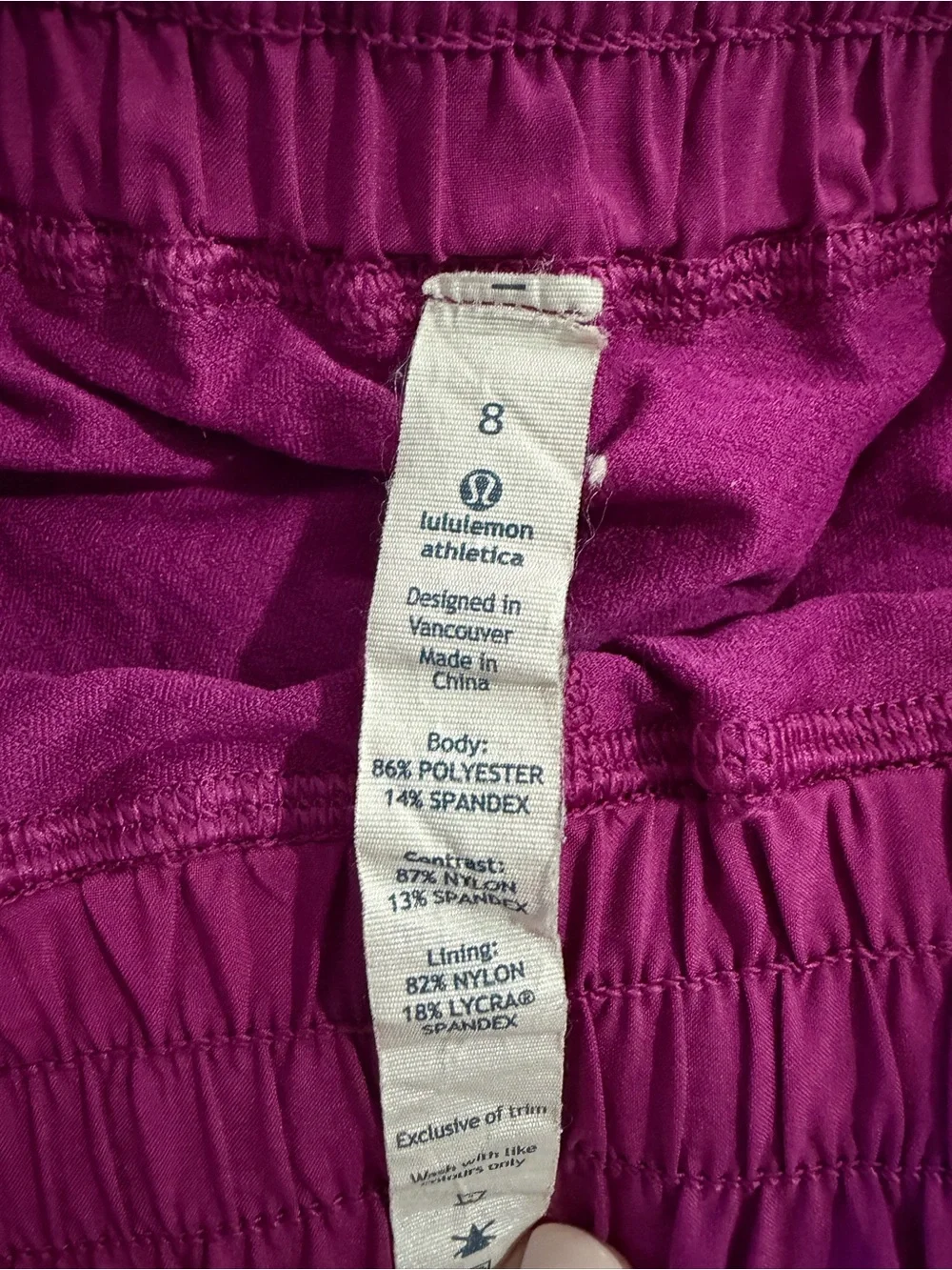 Lululemon Hot to Street shorts Regal Plum/black size 8 2 in 1 Running Athletic
